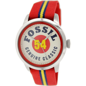 Watch strap Fossil FS4922 Textiles Red 20mm